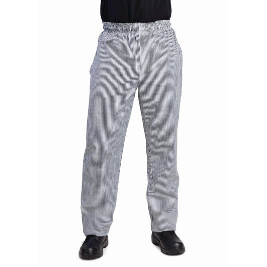 DL712-XXL Whites Vegas unisex koksbroek zwart-wit geruit XXL