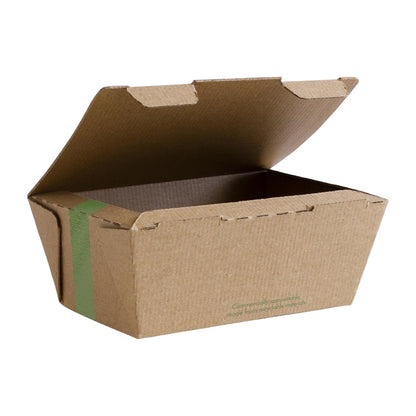 CF885 Vegware composteerbare ribkartonnen bakjes medium 60(H)x 150(B)x 110(D)mm (300 stuks)