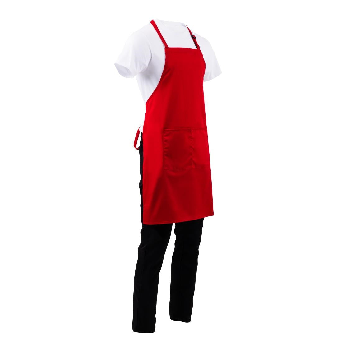 B196 Chef Works halterschort rood