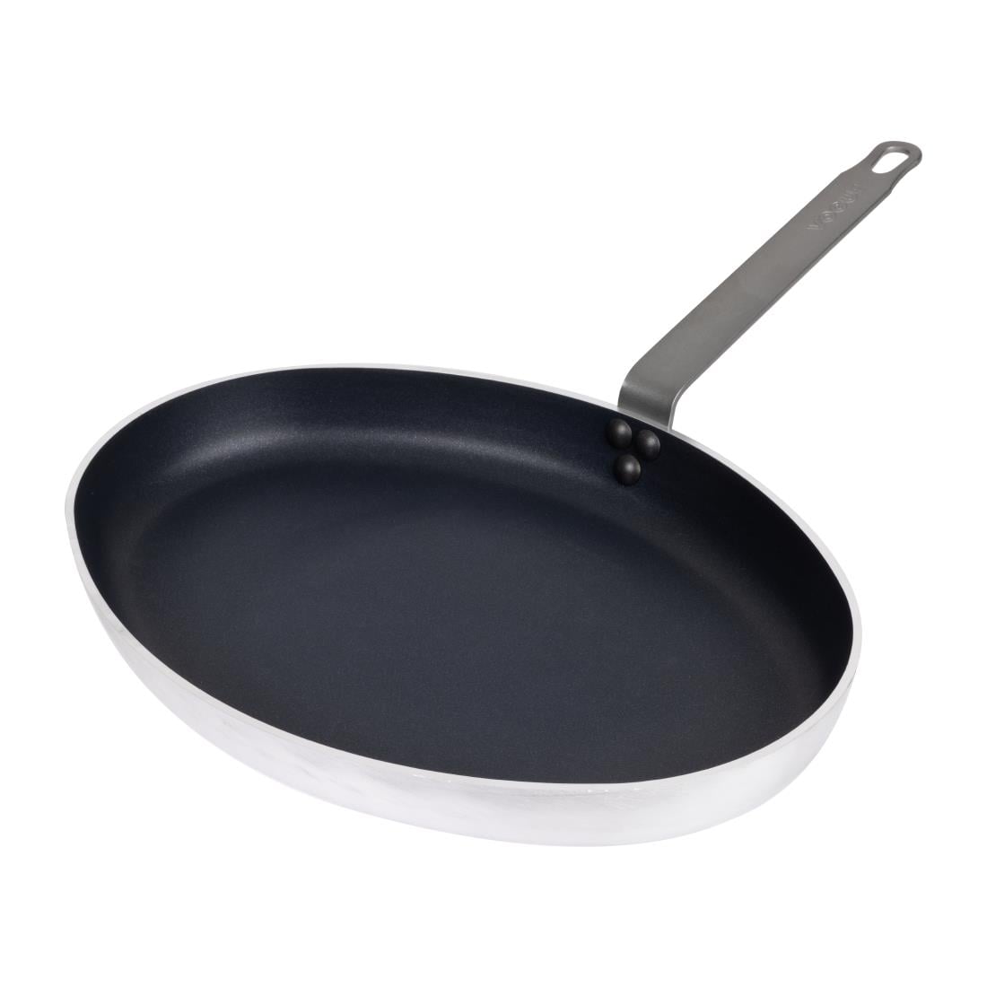 HT992 Vogue Aluminium Antiaanbak Teflon Platinum Plus Ovale Koekenpan 40cm