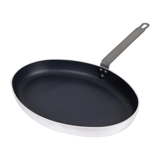 HT992 Vogue Aluminium Antiaanbak Teflon Platinum Plus Ovale Koekenpan 40cm
