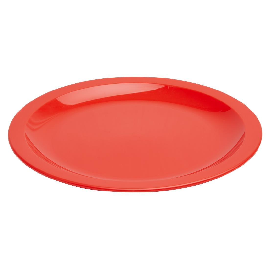 CB770 Olympia Kristallon polycarbonaat borden 23cm rood (12 stuks)