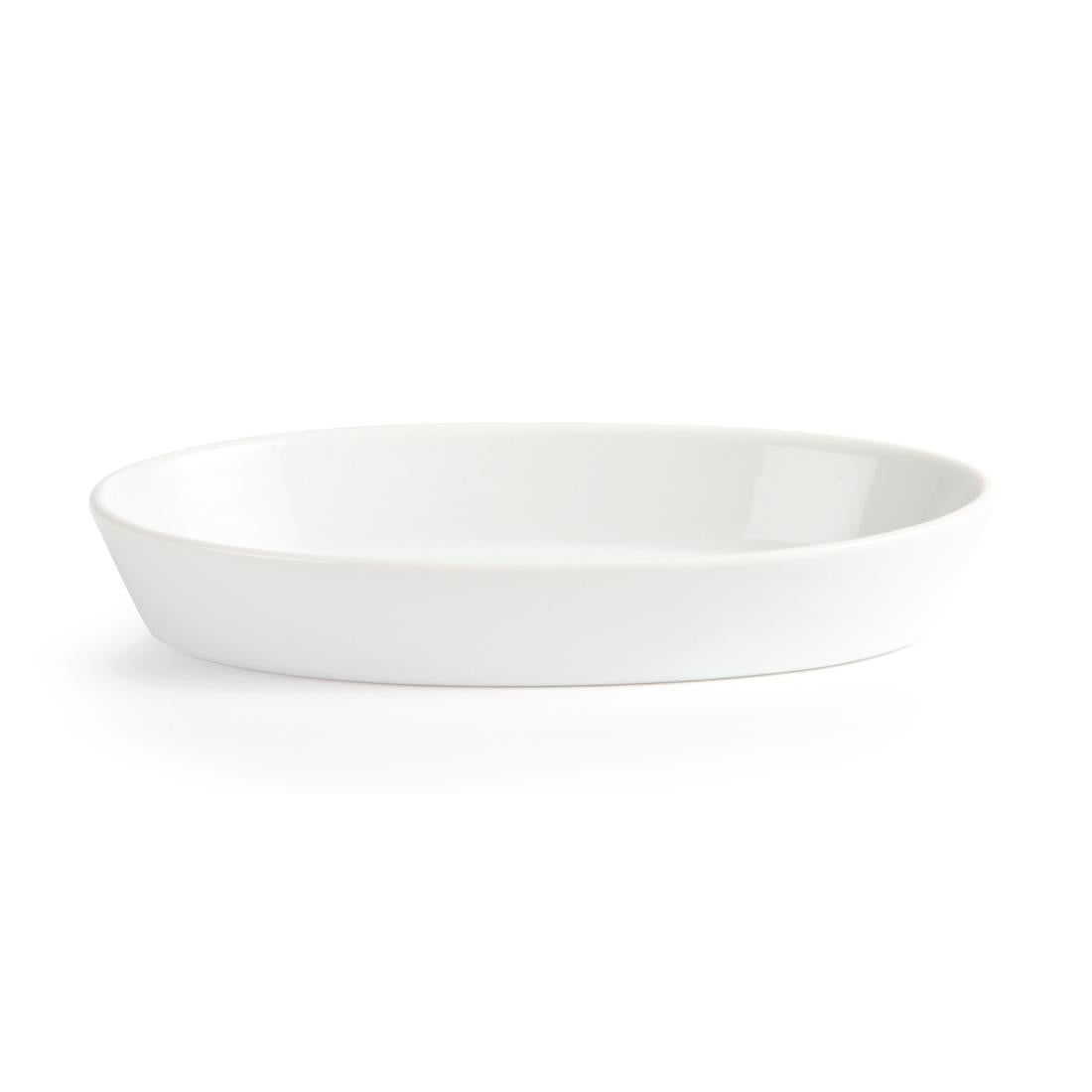 W418 Olympia Whiteware Ovale Ovenschalen 19,5x11cm (6 Stuks)