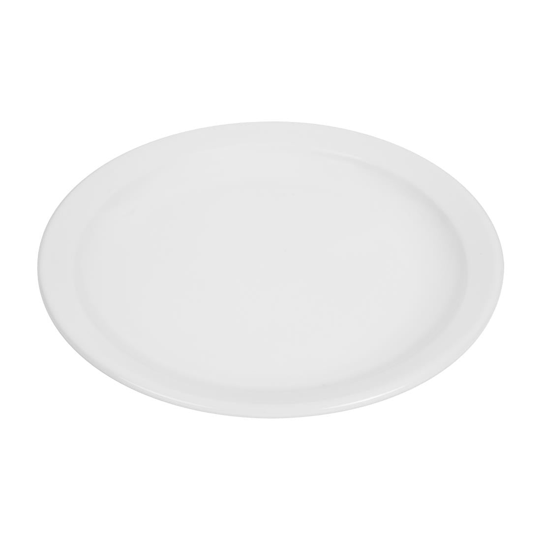 CB490 Olympia Whiteware Borden Met Smalle Rand 25cm (12 Stuks)
