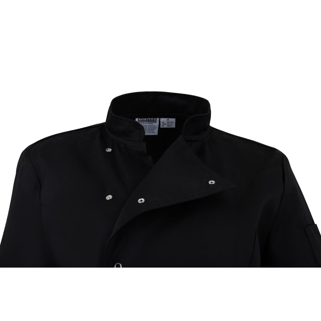 BA110-M Whites Dames Getailleerde Koksjas Zwart Maat M