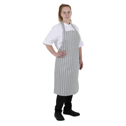 BA111 Whites Schort Grijs Wit Slagers Streep