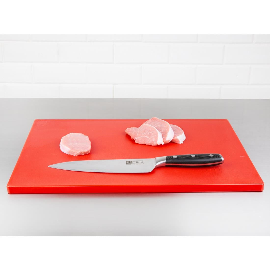 DM004 Hygiplas LDPE extra dikke snijplank rood 450x300x20mm