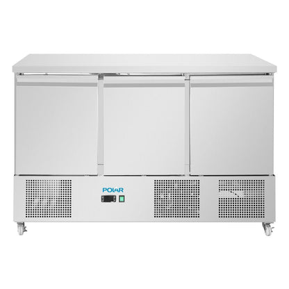 UA090 Polar U-Series Geventileerde 3-Deurs Saladette 400Ltr