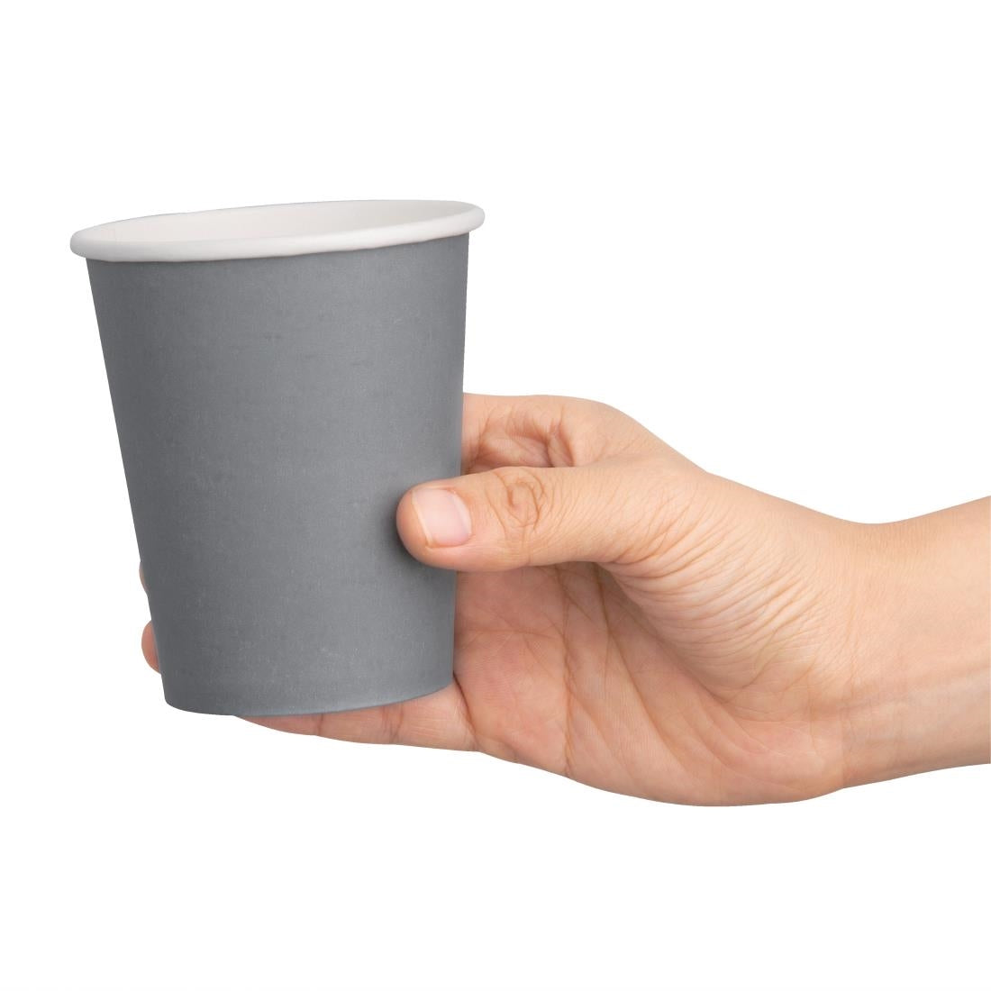 GP415 Fiesta Recyclable koffiebekers enkelwandig blauwgrijs 225ml (1000 stuks)