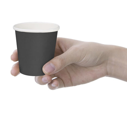 HT468 Fiesta Recyclebare Hot Cups Enkelwandig Zwart 6oz (1000 stuks)