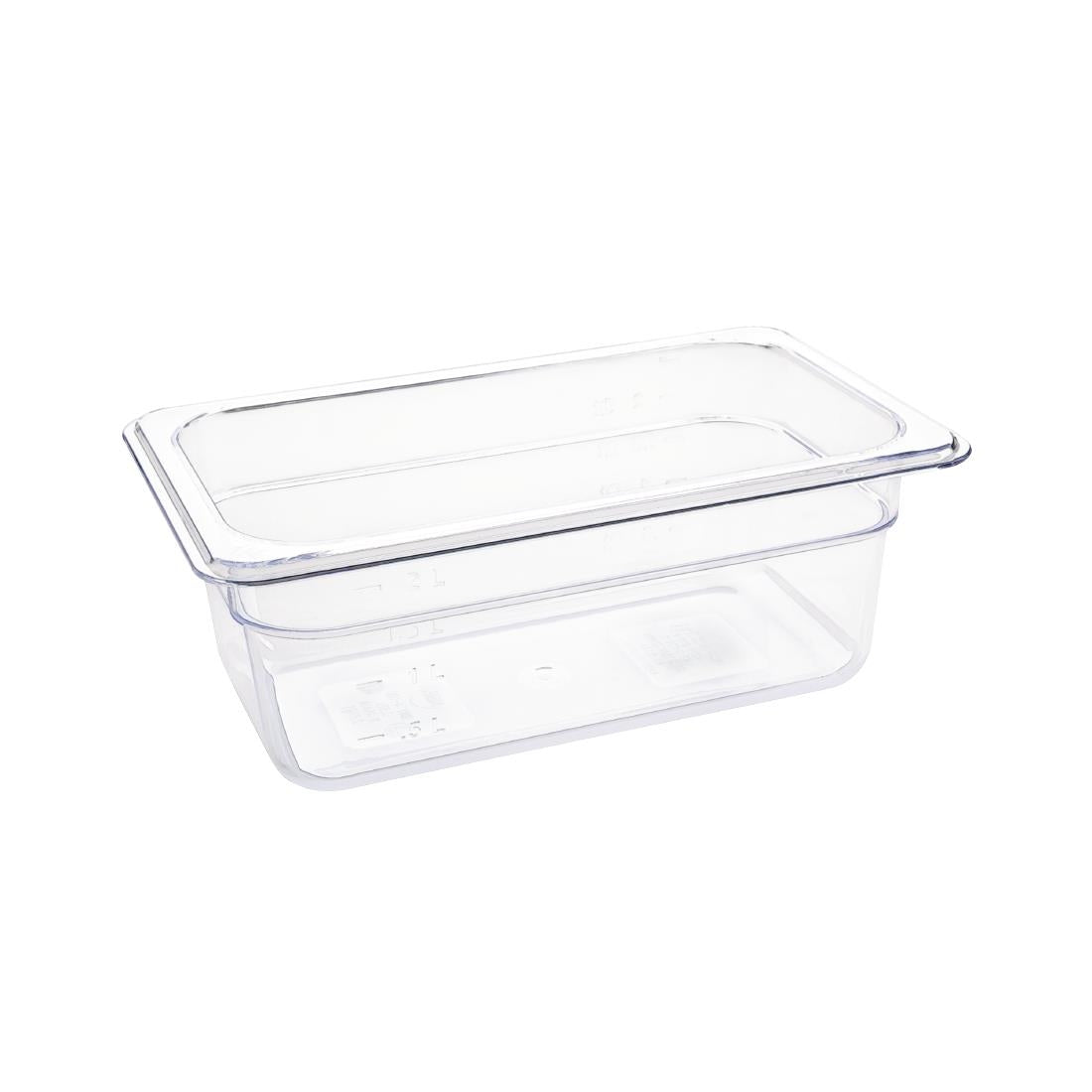 U237 Vogue polycarbonaat bak transparant GN 1/4 100mm