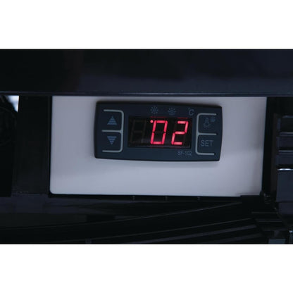 DP289 Polar C-serie koelvitrine met gebogen glasdeur 235L zwart