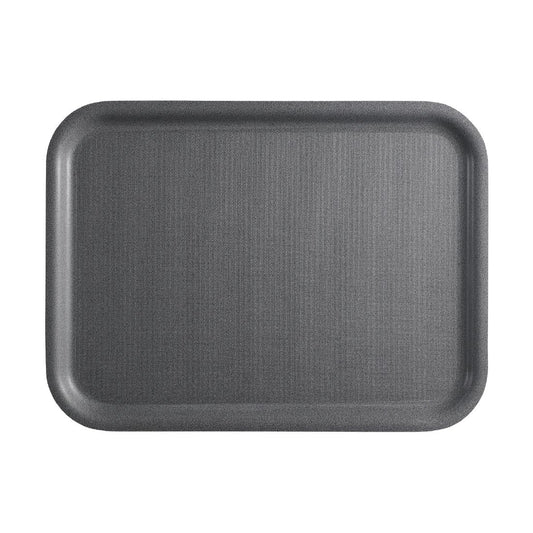 CX381 Cambro Mykonos Serveerschaal Houtskool Antislip Oppervlak 340x460mm