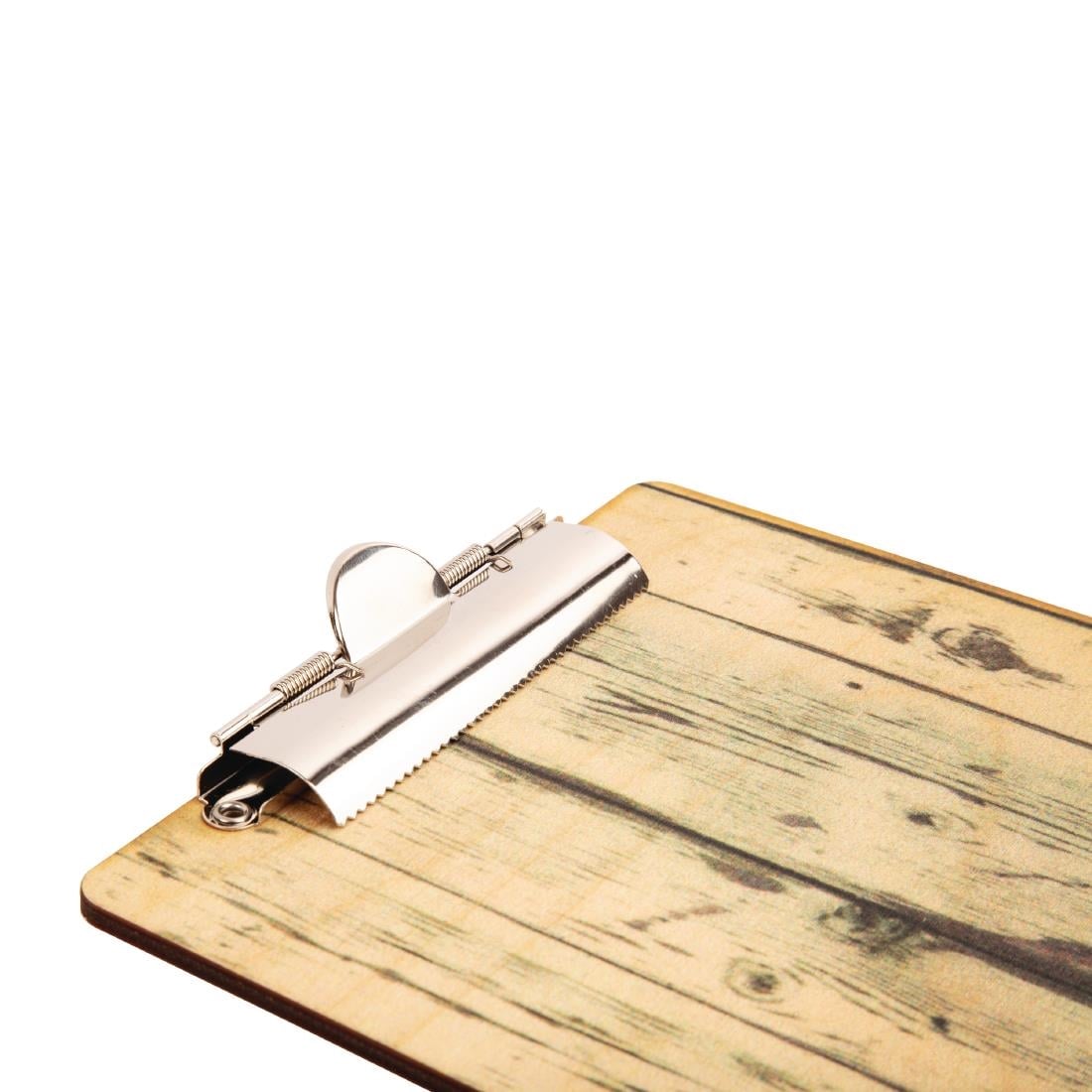GM300 Olympia menu klembord met hout-effect A4