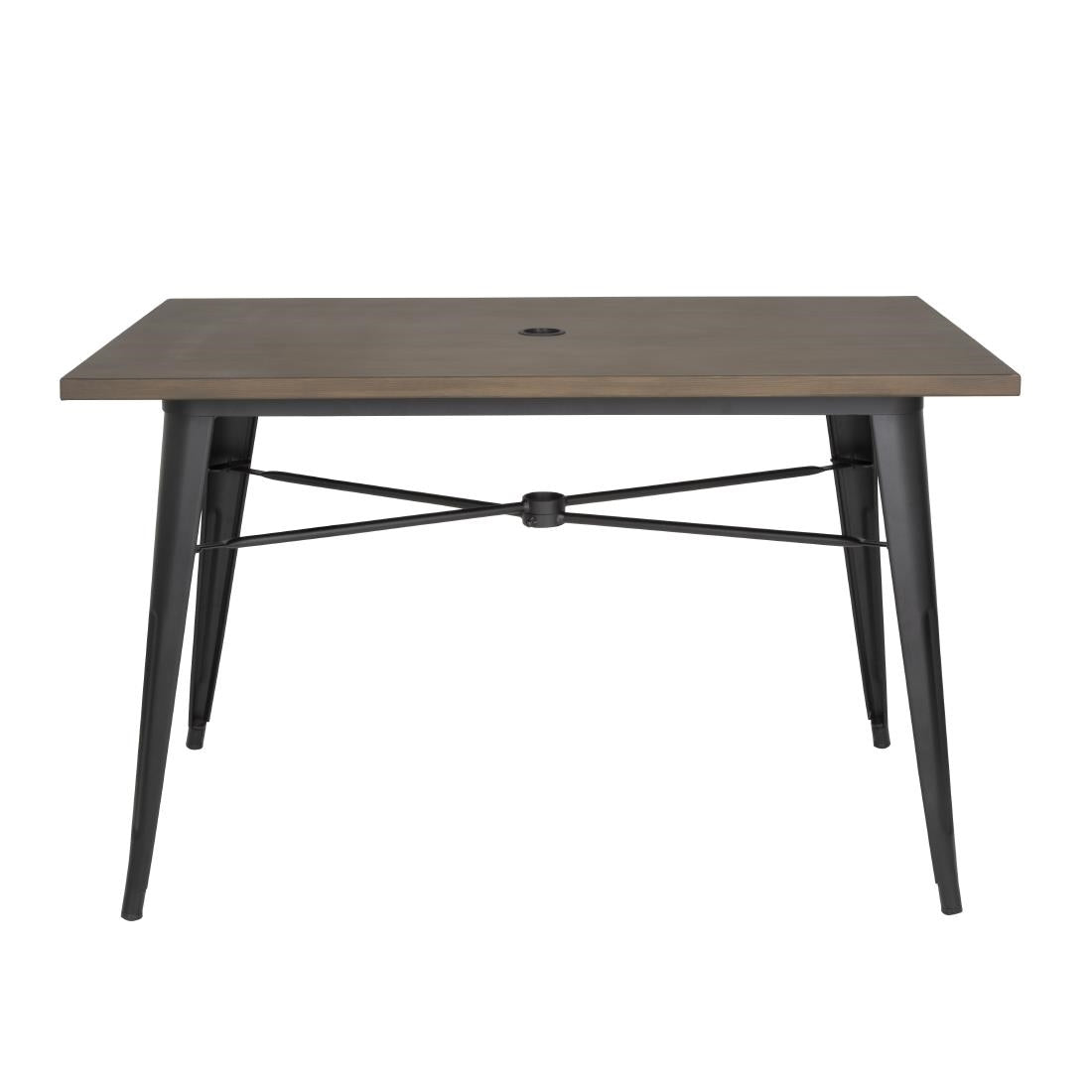 FT955 Bolero aluminium outdoor tafel 120x76x76cm donker houtdessin