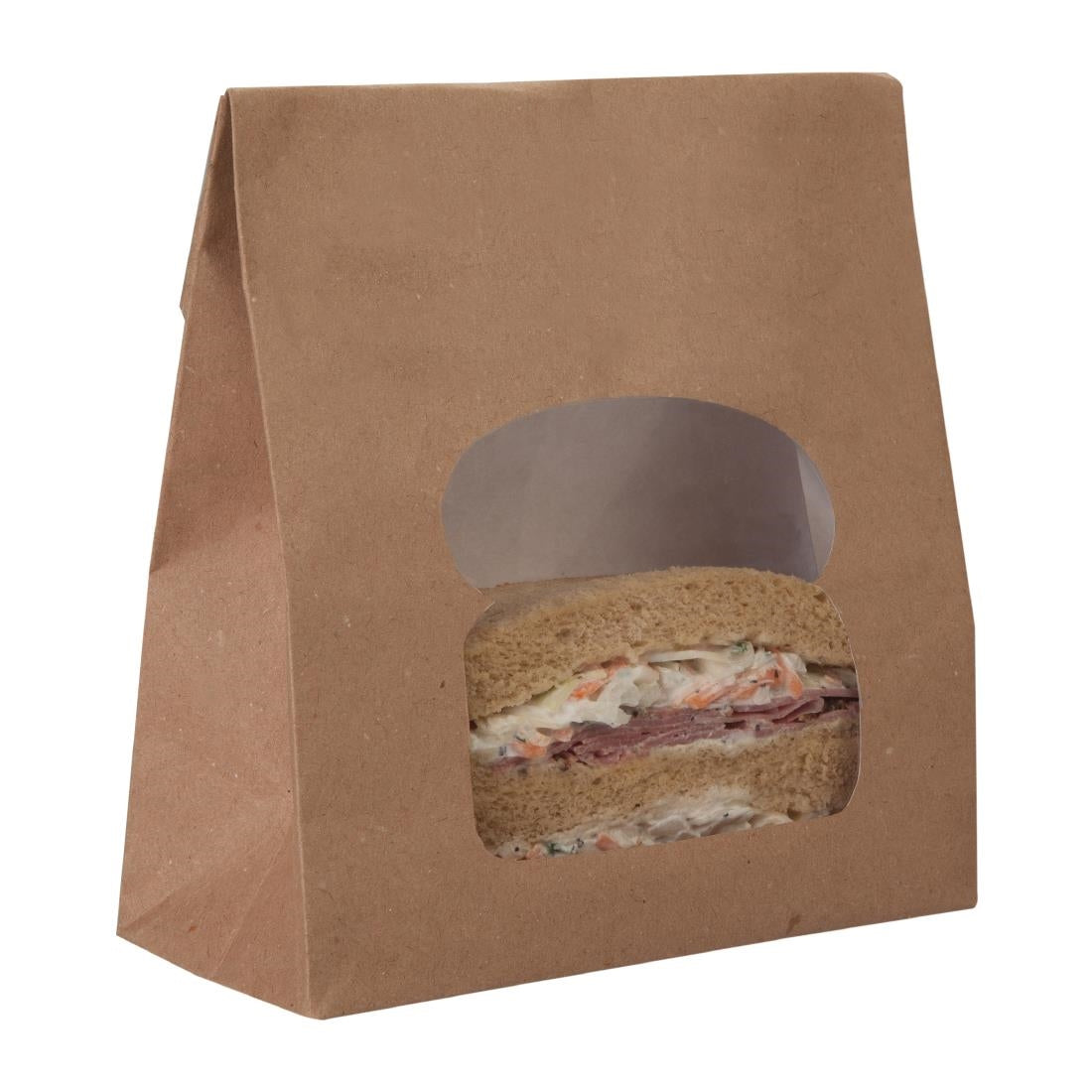 FA382 Colpac kraft sandwichboxen met venster recyclebaar (250 stuks)