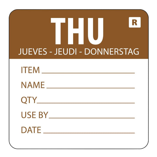 L069 Hygiplas voedseletiketten kleurcode donderdag (500 stuks)