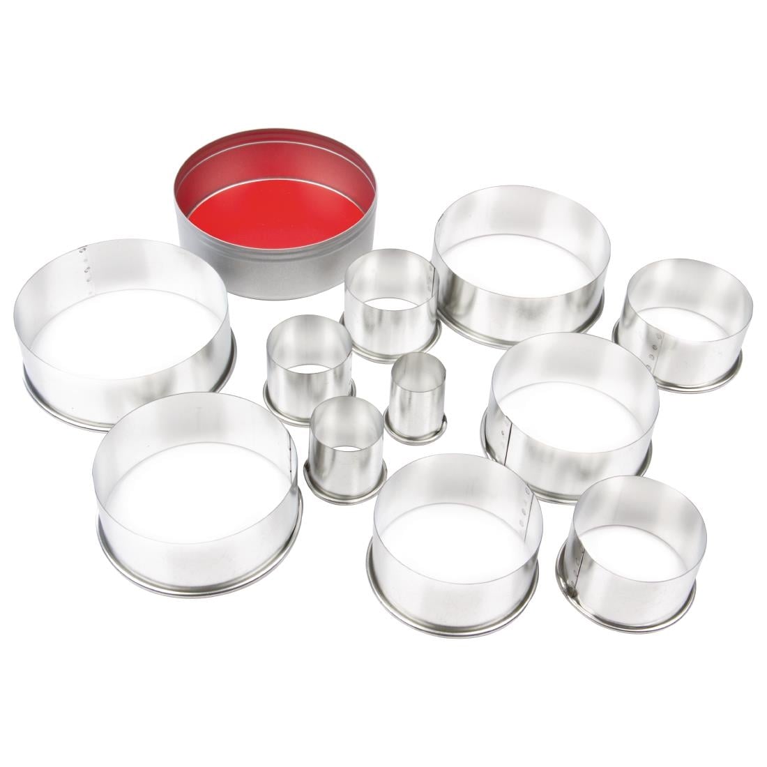 E013 Vogue set ronde uitsteekvormen 2,3 - 9(Ø)cm (11 stuks)