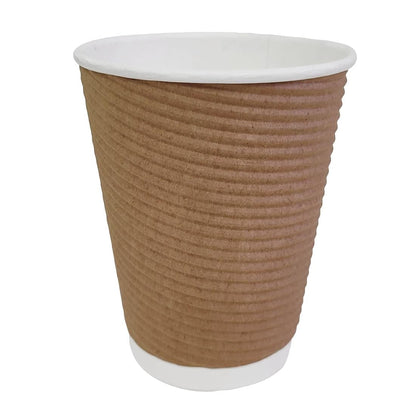 GP444 Fiesta Recyclable koffiebekers ribbelwand 340ml (500 stuks)