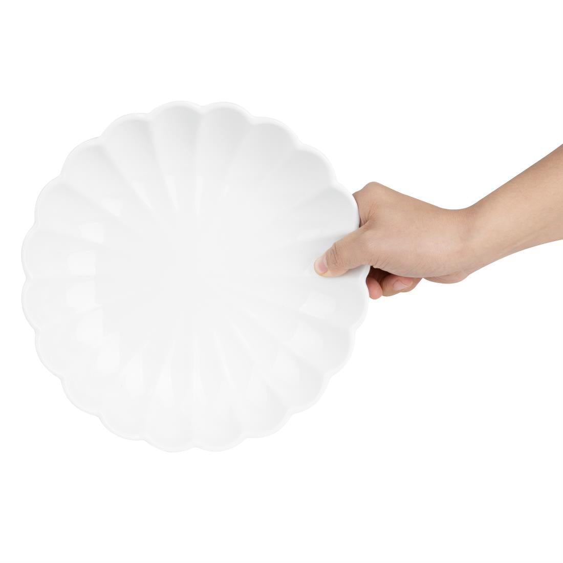 JB396 Olympia Bloom Geschulpte Kommen Wit 230mm (6 stuks)