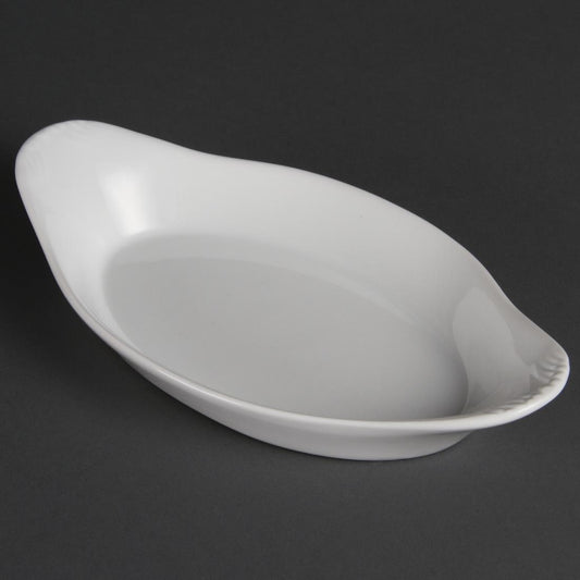 W427 Olympia Whiteware ovale gratineerschalen 23x13cm (6 stuks)