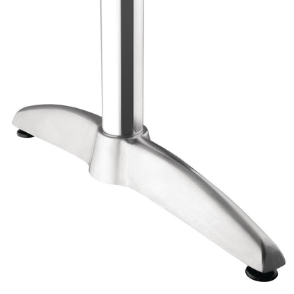 U432 Bolero rechthoekige RVS tafel met dubbele tafelpoot 120cm