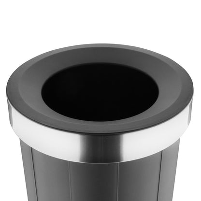 HT462 Bolero Ronde Zwarte Bak Met Open Deksel 60Ltr