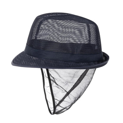 A654-S Trilby hoed met haarnetje blauw S