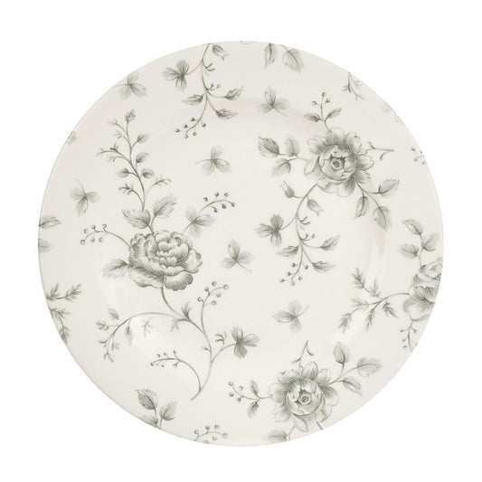 DA666 Churchill Rose Chintz Grey Bord 21cm (6 stuks)