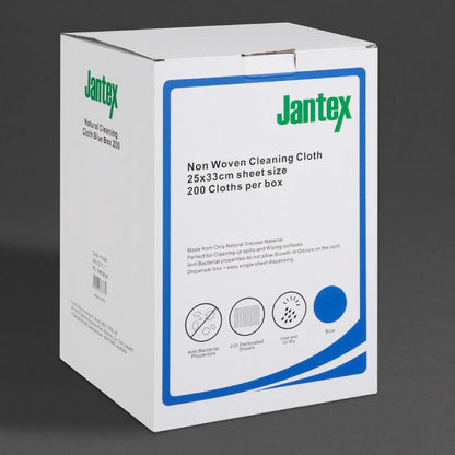 HT495 Jantex Groen Composteerbare Reinigingsdoek Blauw (200 stuks)