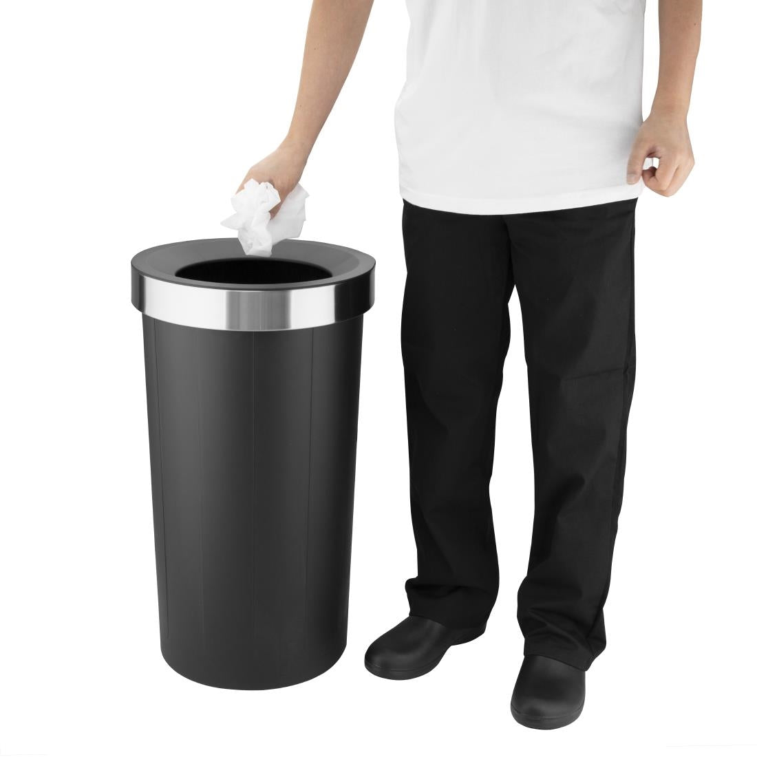 HT462 Bolero Ronde Zwarte Bak Met Open Deksel 60Ltr