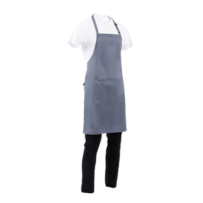 B192 Chef Works halterschort grijs