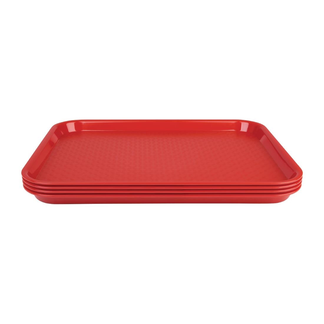 DP213 Olympia Kristallon polypropyleen dienblad rood 34,5x26,5cm