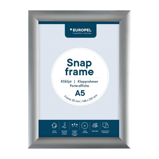 HU440 Europel Kliklijst A5 25mm Zilver