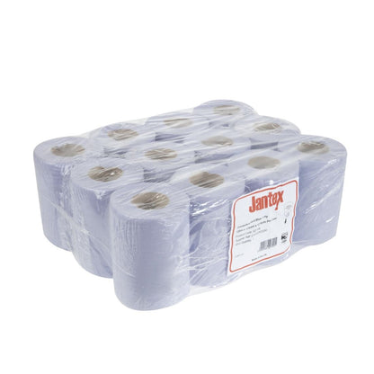 GD728 Jantex blauwe mini centrefeed rollen 1-laags (12 stuks)
