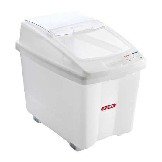 CR976 Araven transparante ingrediëntenbak met wielen 80Ltr