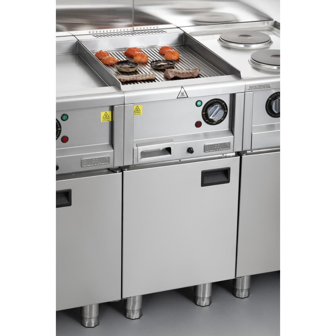 CU474 Buffalo 600-Serie Geribbeld Elektrische Bakplaat 400 Mm
