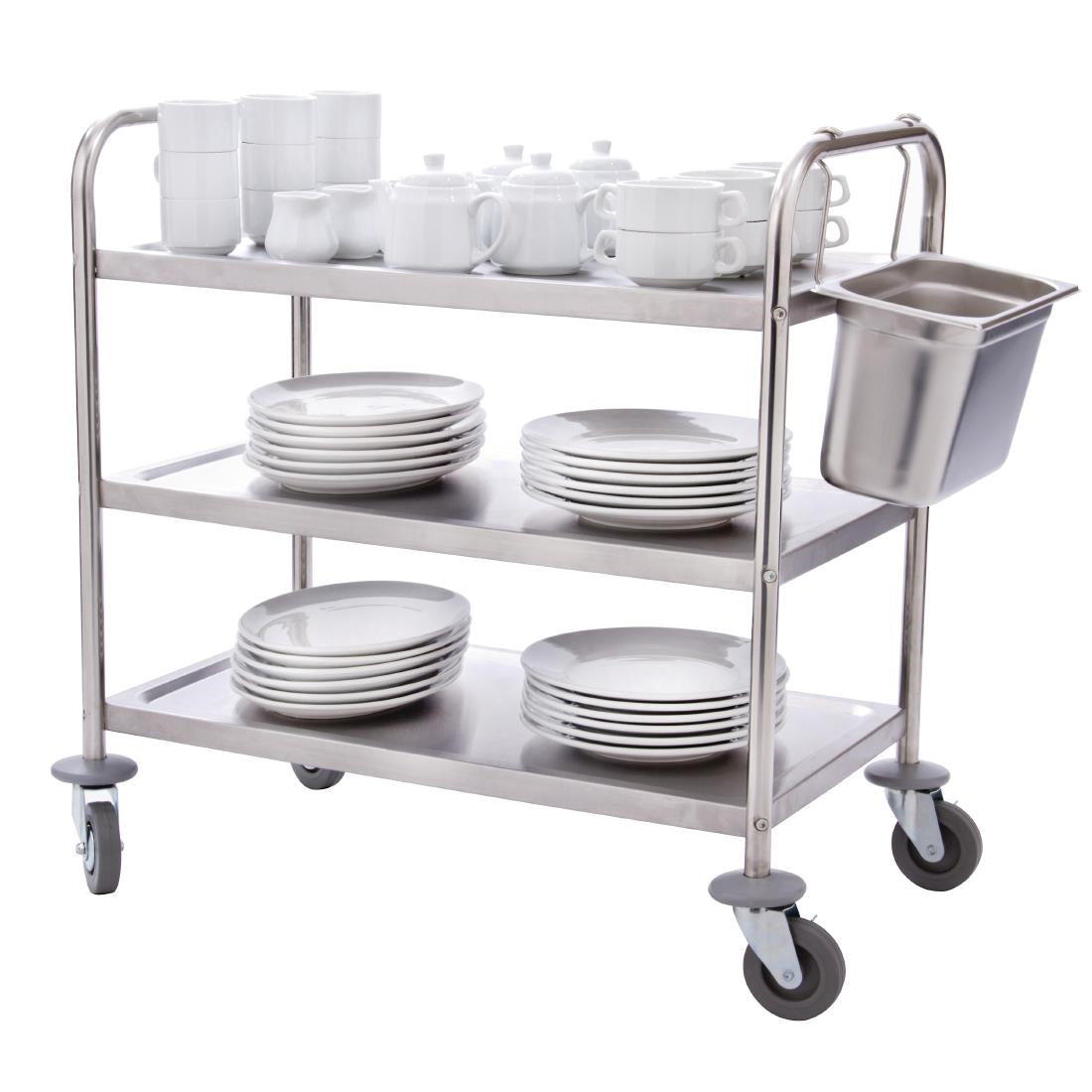 F995 Vogue RVS serveerwagen 3 plateaus L - 93(h) x 86(b)