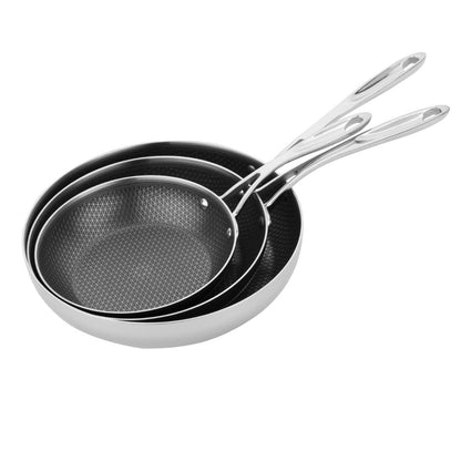 GP189 Vogue Tri-Shield Roestvrijstalen Koekenpan met Clad Coating, 28 cm