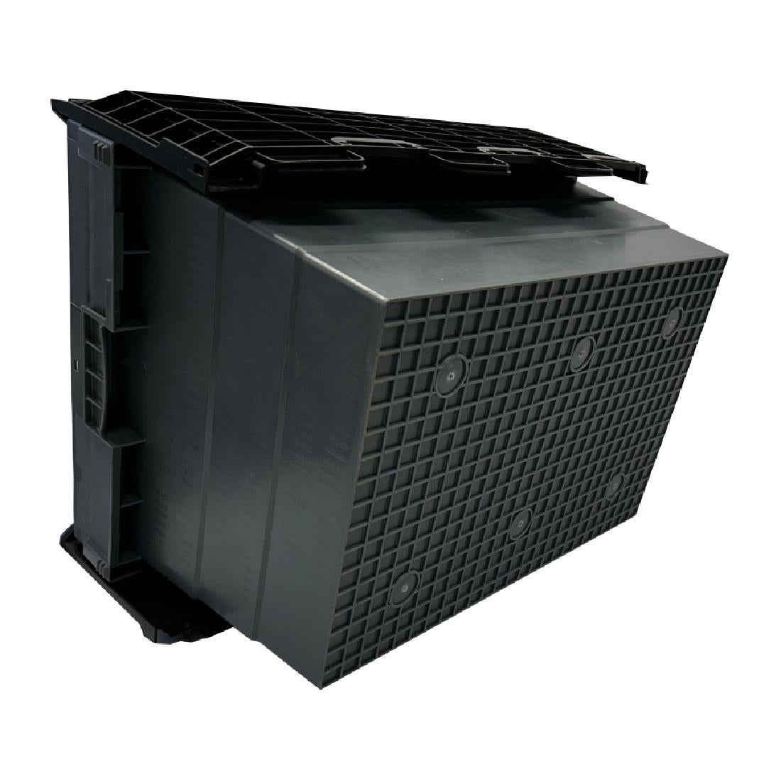 DX995 Vogue Kunststof Transportopbergkrat Met Vast Deksel 600x400x320mm