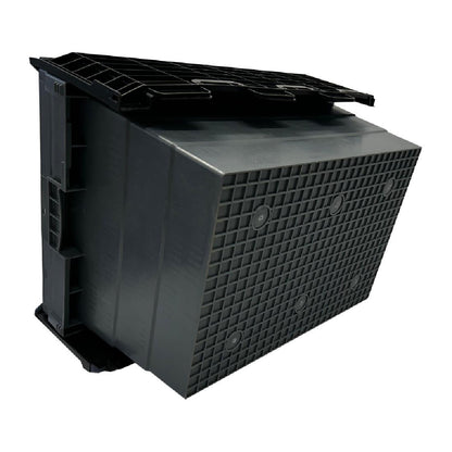 DX995 Vogue Kunststof Transportopbergkrat Met Vast Deksel 600x400x320mm