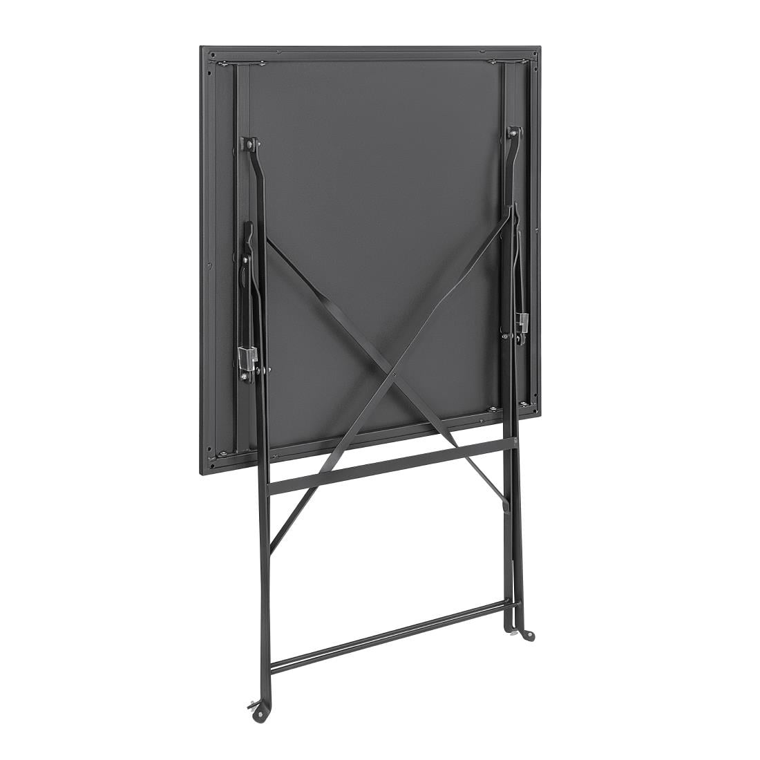 GK989 Bolero vierkante stalen klaptafel zwart 60cm