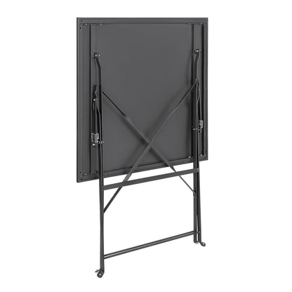 GK989 Bolero vierkante stalen klaptafel zwart 60cm