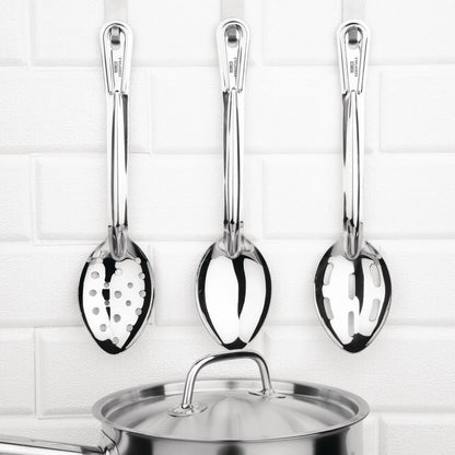 FD197 Nisbets Essentials geperforeerde RVS serveerlepel 28cm