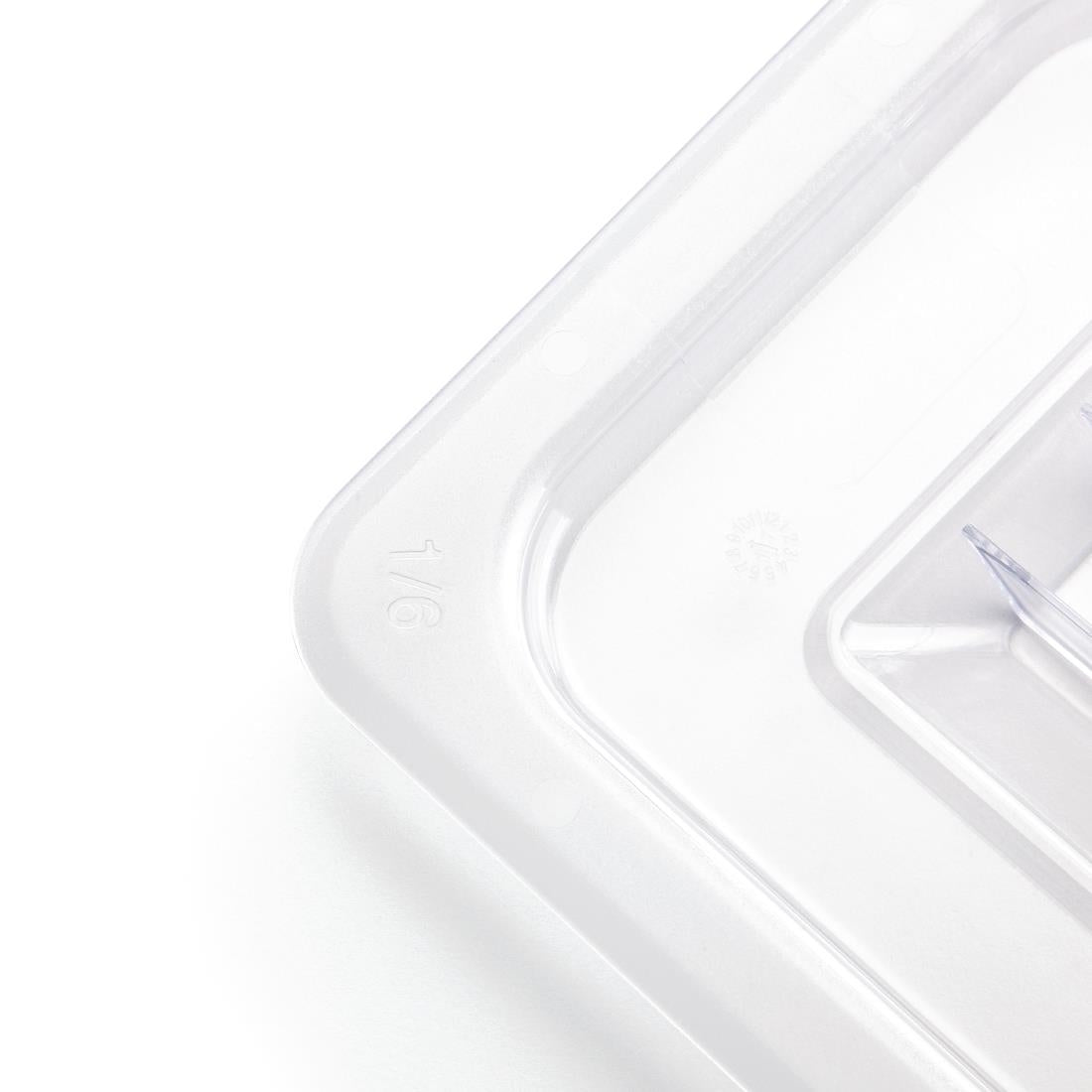 U248 Vogue polycarbonaat 1/6 gastronorm deksel helder