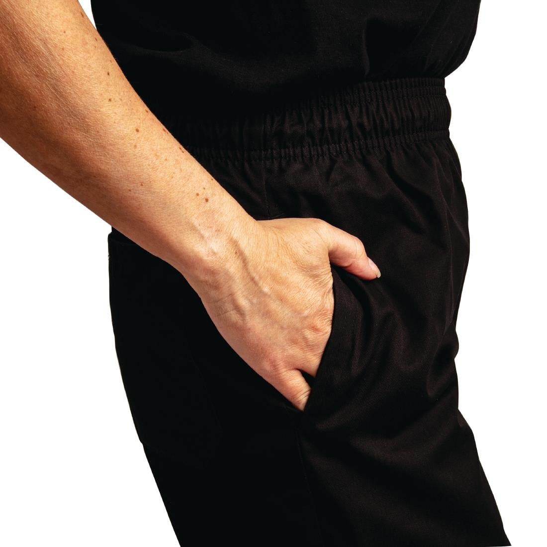 A029T-S Whites Easyfit Teflon unisex koksbroek zwart S