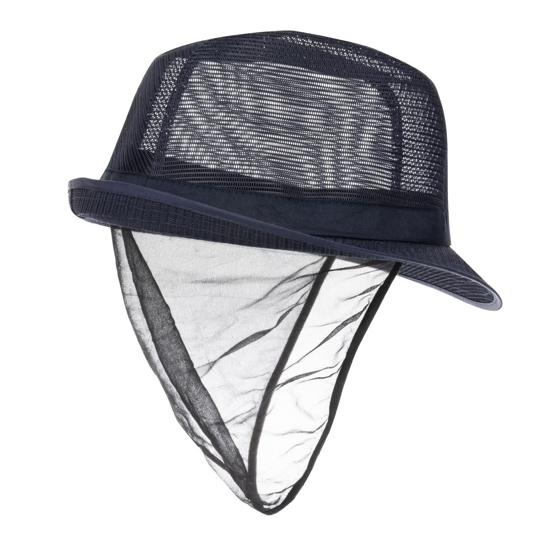 A654-S Trilby hoed met haarnetje blauw S