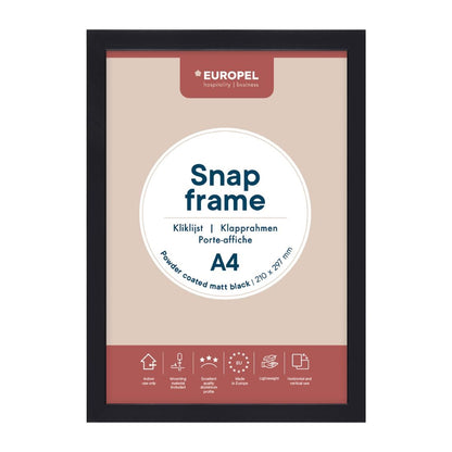 HU444 Europel Klapframe A4 25mm Mat Zwart