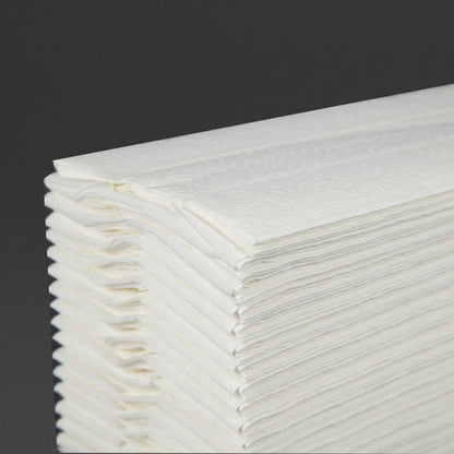 CF796 Jantex 160-pak C-gevouwen handdoeken 2-laags wit (15 stuks)