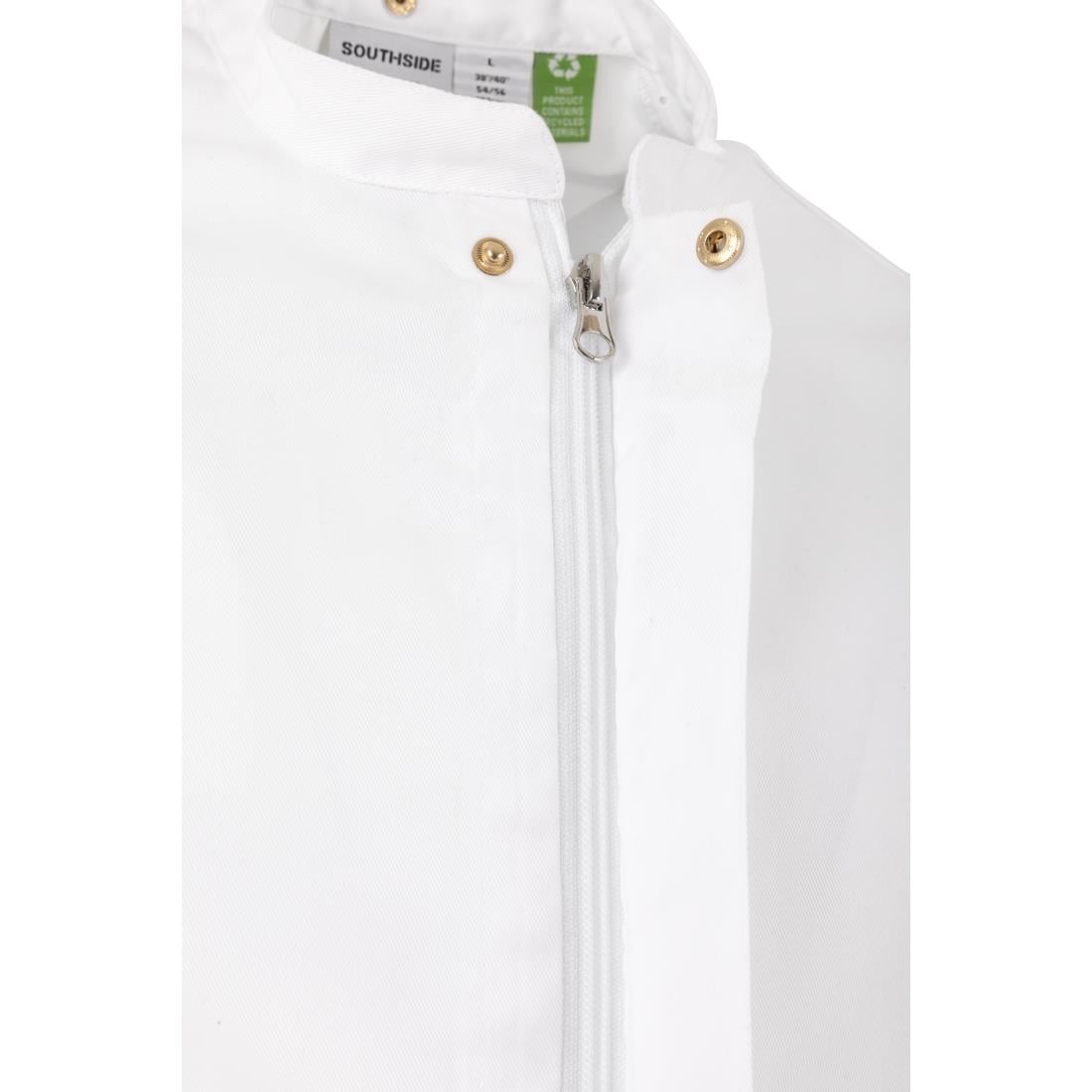 BA116-L Southside Harlem Koksjas Wit Korte Mouw Mesh Maat L